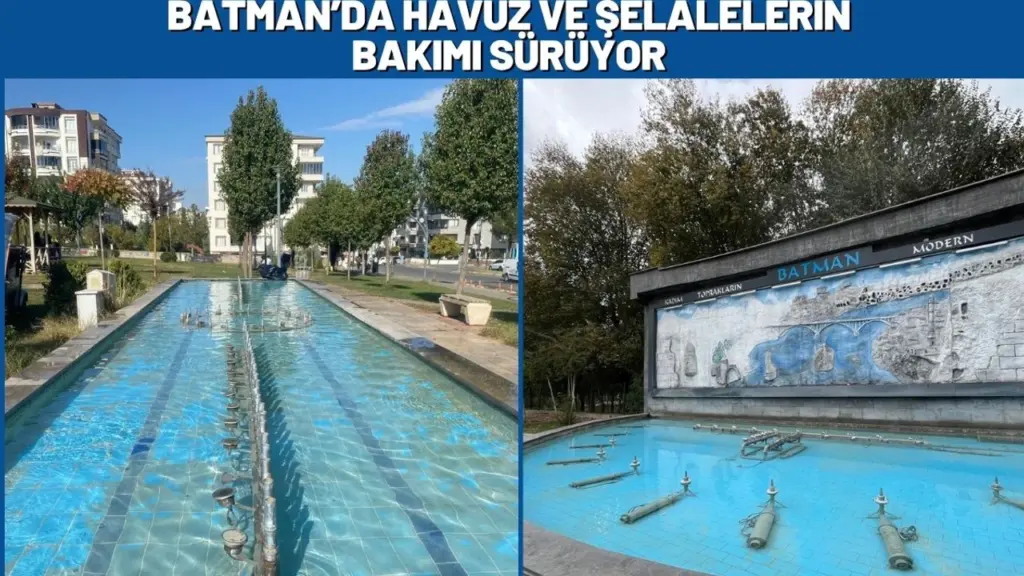 Batman’da Havuz ve Şelalelerin Bakımıyla Şehir Estetiği Korunuyor